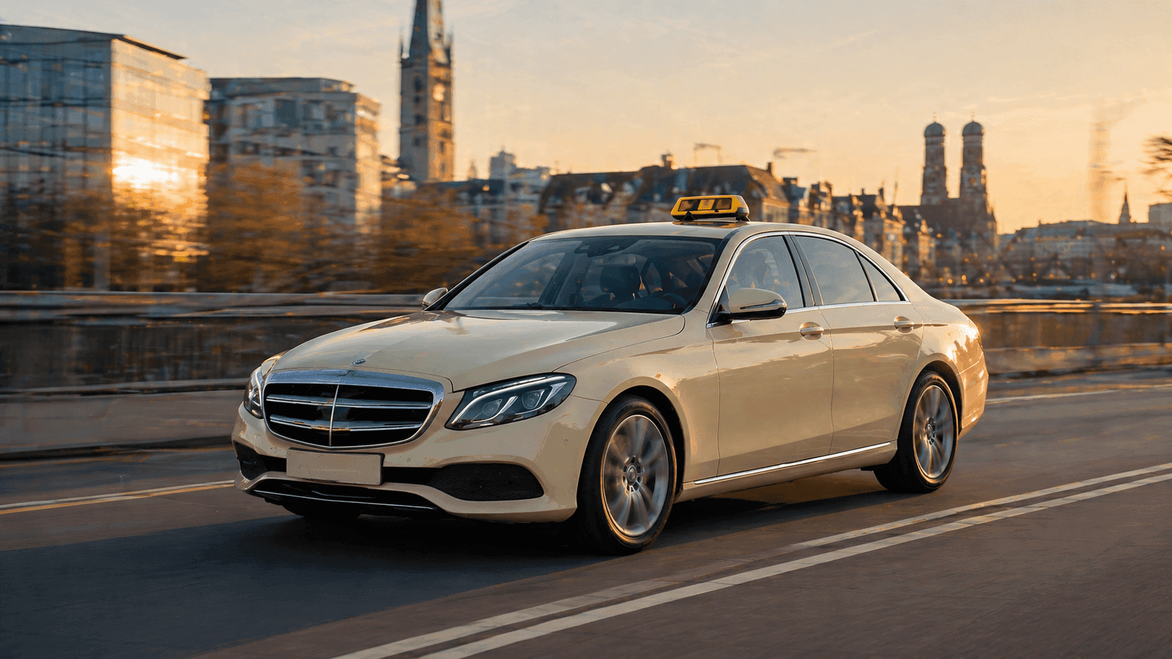 Mercedes E-Class taxi at Stuttgart Airport — Standard class
