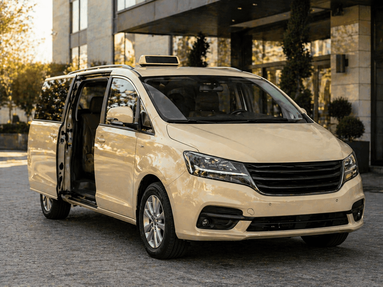 Mercedes V-Class van at Stuttgart Airport — group / family transfer